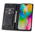 Pikkukuva 2 / 5: LC.IMEEKE iPhone 16 Pro Max Nahkakotelo RFID-suojauksella ja Korttipaikoilla - Puhelinkuori Multicolor Black