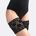 Pikkukuva 1 / 2: Joustavat reisibändit, seksikkäät pitsiset reisibändit estävät hiertymiä reisissä C XL XL Black