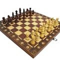 Miniatyrbilde 2 av 5: Tremagnet Sjakk 3-i-1 Sett Bærbar Folding Puslespill Atletisk Brettspill Leke W7703H(34CM)