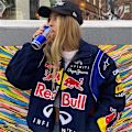 Pikkukuva 2 / 5: Miesten ja naisten Red Bull -takki, moottoripyörätyyli, värilohkopainatus, kevyt takki, pitkähihainen tuulenpitävä takki M