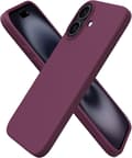 [KK]Compatible with iPhone 16 Case 6.1\", Thin Liquid Silicone 3 Layers Full Coverage Soft Gel Rubber 16 Mobile Phone Case Cover 6.1 inch - Wine Red
