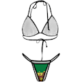 Pikkukuva 5 / 5: Jamaica Rasta Lion Flag Naisten Bikinisetit 2-osainen Uimapuku Seksikäs Uima-asu Halter Kolmio Uima-asu-style10-mPT-448 Black print Small