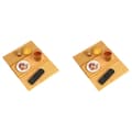 2X Sofabrett Sofaarmlene Snack Oppbevaringsbrett Sofahyllebrett Wood color