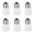 6x E12 till E14 Glödlampa Vit Omvandlare LED Lamphållare Adapter