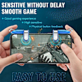 Miniatyrbillede 5 af 5: Mini Gaming Trigger til PUBG Gamepad Mobil Kontrol L1 R1 Shooter Pubg Spil Fire Knapper L1 R1 til Android Ios Joystick blue