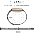 Miniatyrbillede 2 af 4: Rustfrit stål mesh loop justerbar udskiftningsrem til Fitbit Luxe/Luxe Special Edition fitness tracker kvinder mænd Black