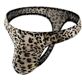 Miniatyrbillede 1 af 5: Print thong til mænd G-streng undertøj Grå leopard print Gray leopard print L