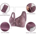 Pikkukuva 4 / 5: Wm Stylist Rintaliivit Seniorille, Etukiinnitys, Glamorous Puuvillainen Etuosa, Violetti Purple Size 38