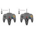 Miniatyrbild 1 av 5: 2-pack Klassisk Trådbunden N64-handkontroll Retrospel 64-bitars Spelhandkontroll Joystick Ersättningshandkontroll 10 2pcs