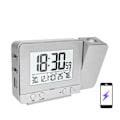 Miniatyrbild 4 av 5: Projektionsväckarklocka för sovrum med termometer hygrometer digital projektionstakklocka dimbar