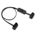 [KK]OBD2 Male to Female Right Angle Diagnostic Extension Cable 60CM with Switch OBD Switch Cable Diagnostic Tool-Yvan