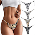 Pikkukuva 1 / 5: Naisten stringit G-string bikini alushousut matalalla vyötäröllä 4 Pcs
