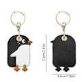 Miniatyrbild 2 av 5: Tillträdeskortsfodral, Tillträdeskortshållare, GRÅ Pingviner Grå Grå Grey Penguins-Penguins