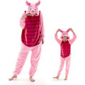 Pikkukuva 2 / 4: Mukava Unisex Aikuisten Onesie-Pyjama Flanelli Cosplay Eläin Yksikokoinen Halloween-Puku Nukkumisasu Kotiasu Q 85cm - Täydellinen Porsaas Piglet 115cm