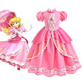 Miniatyrbillede 1 af 5: Prinsesse Peach kjole kostume til piger cosplay fødselsdagsfest 100cm