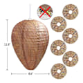 Miniatyrbild 2 av 5: 10-pack Pappersgetingbo Attrapp Hängande Getingavskräckare Bo Repeller för Getingar Bålgetingar Gula Jackor Brown