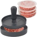 Hamburgerform i aluminium med 200 ark non-stick-papper, diskmaskinssäker (svart).