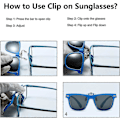 Miniatyrbild 5 av 5: Clip-on solglasögon för barn, polariserade, clip-on solglasögon för juniorer över receptbelagda glasögon, UV-skydd, uppfällbara solglasögon för pojkar och flickor