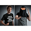 Pikkukuva 2 / 5: Ninja Naamiointi T-paita Karate Kamppailulajit Tee Toppi - Lapsi & Aikuinen Tummanharmaa Dark gray 4XL