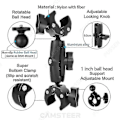 Pikkukuva 4 / 5: Moottoripyörän pyörän näkymätön selfie-tikku monopod ohjaustangon kiinnike Gopro Max Hero 11 Insta360 One X2 X3 -tarvikkeille 1.1m and 2 Clamp kit