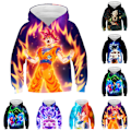 Miniatyrbillede 2 af 3: Dragon Ball 3D-trykt børnetrøje med lynlås og lange ærmer B B 120cm