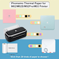Pikkukuva 2 / 5: Phomemo M02 Lämpöpaperirulla Itsekiinnittyvä lämpöpaperi BPA-vapaa tulostuslämpötarrat M02/M02S/M02Pro minitulostimelle Blue Sticker Paper