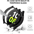 Miniatyrbilde 3 av 5: Herdet glass + PC-beskyttelse for Samsung Galaxy Watch4 5 6 44mm 40mm Full Cover Etui Galaxy Watch4 5 Tilbehør Svart Svart Black Galaxy Watch6 40mm