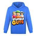 Miniatyrbild 1 av 3: Pojkflick 3D Hoodie Mode Höst Vinter Stumble Guys Tröja mörkblå dark blue 150cm