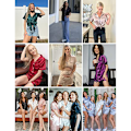 Pikkukuva 5 / 5: Naisten Silk Satin Lyhyet Pyjamat Setti satiini pyjama naiset pyjama L