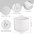 Miniatyrbillede 5 af 5: 2 stk tromlelampeskærme, lampeskærme til bordlampe gulvlampe, hvide lampeskærme, nem installation udskiftning [kk] White