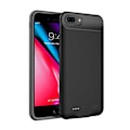 Miniatyrbilde 3 av 5: 8000mAh Ekstra Batterilader Deksel med TPU Ramme for iPhone 8 Plus/7 Plus/6s Plus/6 Plus - Svart