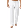 Miniatyrbilde 1 av 2: Linen Yoga Bukser til Menn - Perfekt Hvit White L