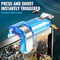 Miniatyrbillede 4 af 5: Mini Gaming Trigger til PUBG Gamepad Mobil Kontrol L1 R1 Shooter Pubg Spil Fire Knapper L1 R1 til Android Ios Joystick blue