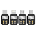 Miniatyrbild 3 av 5: Smartphone-adapter för DJI Pocket 2 Osmo Pocket iOS Lightning Micro USB-C Android Positiv Standard Omvänd Data Gimbaldelar Black