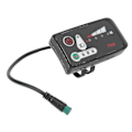 Miniatyrbillede 3 af 4: Elektrisk Cykel LED Strømdisplay Panel Elektrisk Cykel Modifikation Display Meter Med Vandtæt 5p Hanstik Til 22.2mm Styr 24V