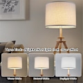 Miniatyrbillede 3 af 5: 2 stk tromlelampeskærme, lampeskærme til bordlampe gulvlampe, hvide lampeskærme, nem installation udskiftning [kk] White