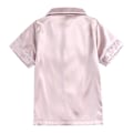 Miniatyrbillede 4 af 5: Satin Pyjamasæt Silke Pjs Korte Ærmer Børne Nattøj aprikos 130 aprikos aprikos apricot 130