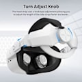 Miniatyrbillede 3 af 5: Elite Pandebånd Kompatibel Oculus Quest 2 Tilbehør Justerbar Reducer Hovedtryk Komfort Vr Spil