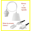 Miniatyrbilde 3 av 5: DIY Hengelampe - Soverom Chandelier Klar til å Koble | Takhengende Skjerm | For dekorasjon stue, barnerom, - Ø30 cm - Hvit