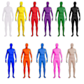 Miniatyrbild 1 av 5: Helkroppsdräkt Unisex Spandex Stretch Vuxen Kostym Zentai Osynlig Man Kroppsdräkt Hk Nude Color 180CM