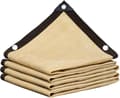 Solsegel - AIMOONSA - 2m x 4m - Beige - Högdensitetspolyeten - UV-beständig