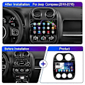 Miniatyrbillede 2 af 5: Android 14 Bilradio Til Jeep Compass 1 MK 2009 - 2015 Auto Multimedia Afspiller Stereo Wifi 4Core 2+32 with carplay