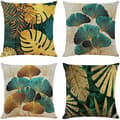 Kuddfodral - PNUATICM - 40x40 cm - Grön och Guld - Set om 4 - Samtida Design
