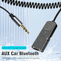 Miniatyrbillede 2 af 5: Aux til Bluetooth kompatibel 5.2 adapter lydmodtager med indbygget mikrofon Aux input til bil Sp