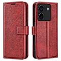 Miniatyrbilde 1 av 5: For Xiaomi Poco M7 Pro 5G Stativdeksel Anti-Ripe Kalveskinntekstur Lær Telefondeksel - Grå Multicolor Red