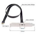 Pikkukuva 3 / 5: UC-037-20G USB 3.2 Type-E IDC 20-nastainen etupaneelin liitin USB-C naaras 0,5 m 20 Gbps jatkokaapeli