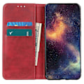 Pikkukuva 2 / 5: OnePlus 13 -puhelimen suojakotelo halkaistusta nahasta, lompakkomallinen, läppäkansi - Kahvi Multicolor Red