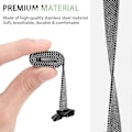 Miniatyrbillede 3 af 4: Rustfrit stål mesh loop justerbar udskiftningsrem til Fitbit Luxe/Luxe Special Edition fitness tracker kvinder mænd Black