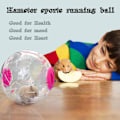 Miniatyrbild 3 av 5: Träningsboll för hamstrar - Hamsterboll Hamsterhjul Rolig plastleksak 14 cm - Hjul för hamster - Springhjul för hamster