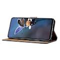 Miniatyrbillede 3 af 5: Til Samsung Galaxy M32 (global version) 4g Præget Telefon Cover Læder Wallet Flip Stand Cover Style A Samsung Galaxy M32 (Gl Black